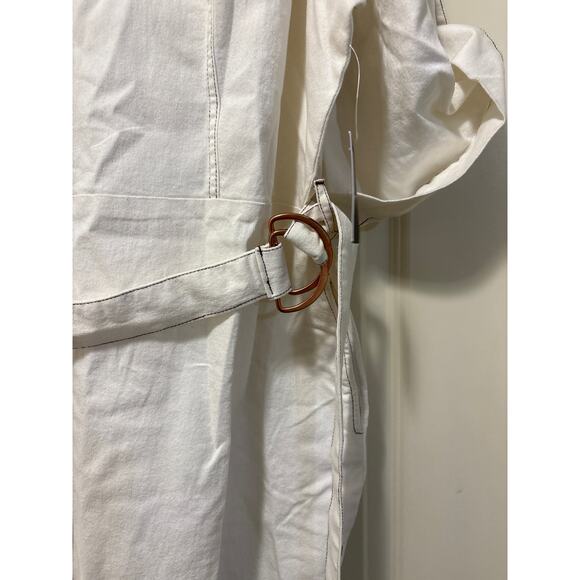 Ashley Stewart NWT Ivory Denim Button Down Western Dress - Picture 4 of 6